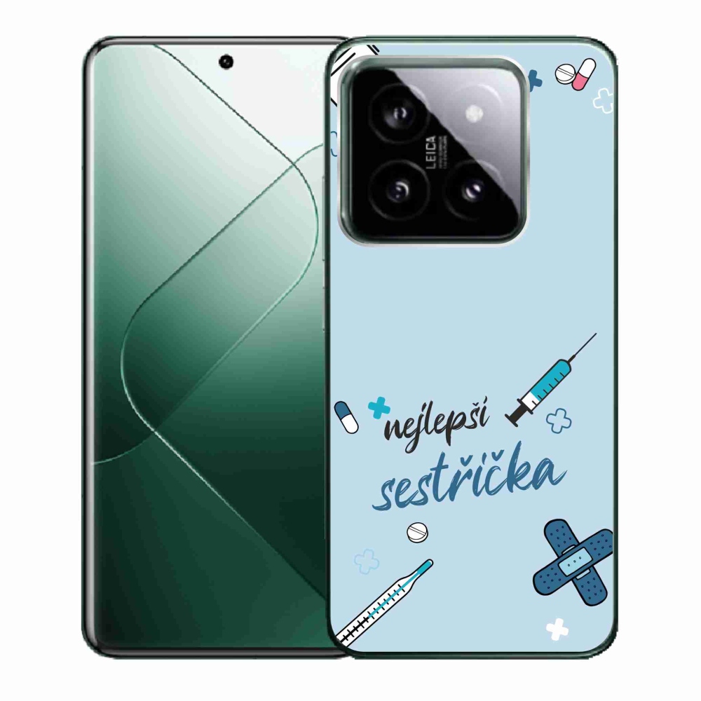 Gél borító mmCase a Xiaomi 14 - legjobb kishúg kék háttérrel
