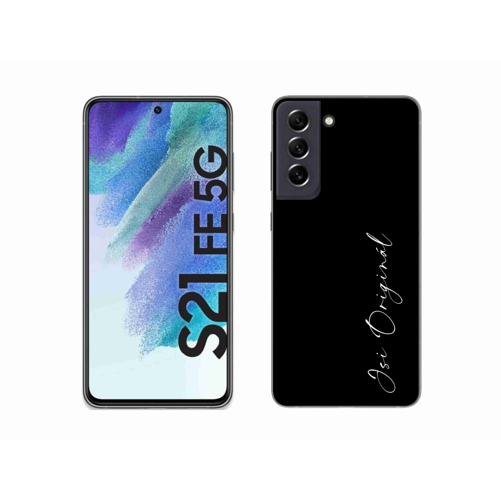 Gél borító mmCase Samsung Galaxy S21 FE 5G - te vagy az eredeti fekete háttér