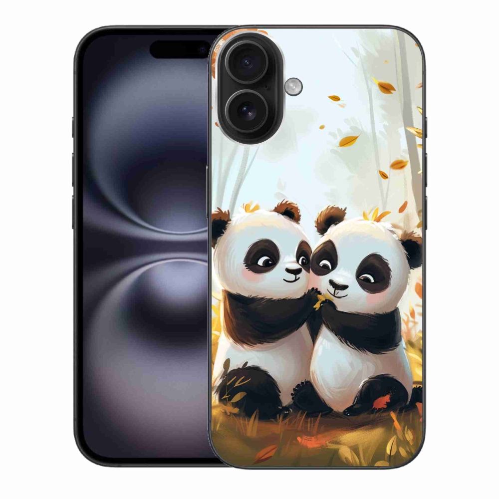 Zselés borítás mmCase iPhone 16 Plus készülékhez - pandák
