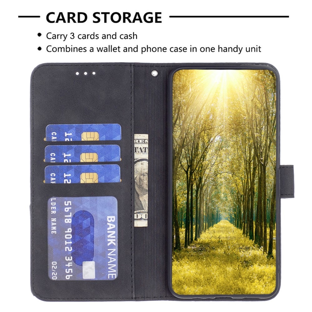 BNF háromszög alakú könyvtáska Realme Note 60-hoz - fekete