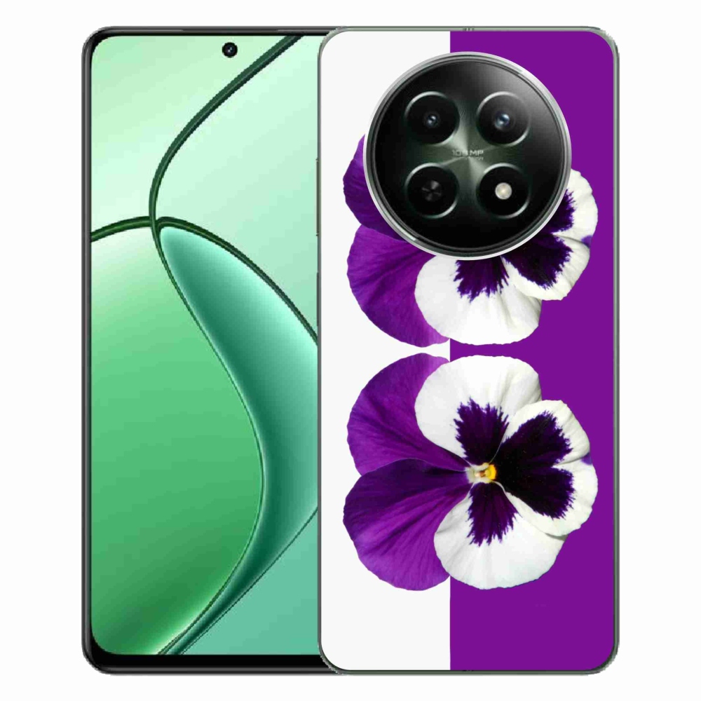Gél borító mmCase a Realme 12 5G/12x 5G készülékhez - lila és fehér virág