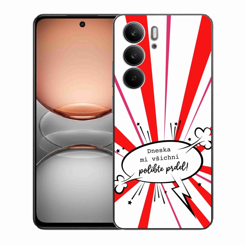 Gél borító mmCase a Realme C75 készülékhez - vicces szöveg 15 fehér háttér