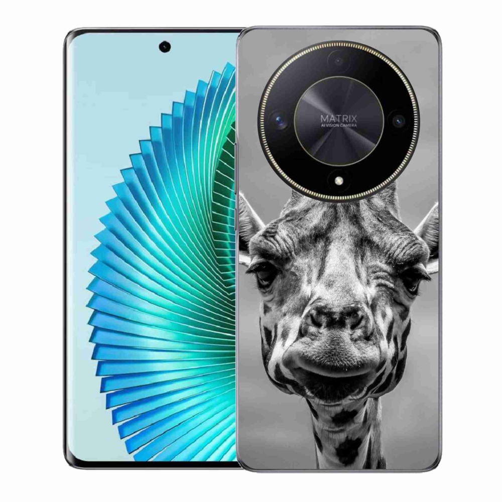 Zselés borítás mmCase a Honor Magic 6 Lite 5G készülékhez - fekete-fehér zsiráf