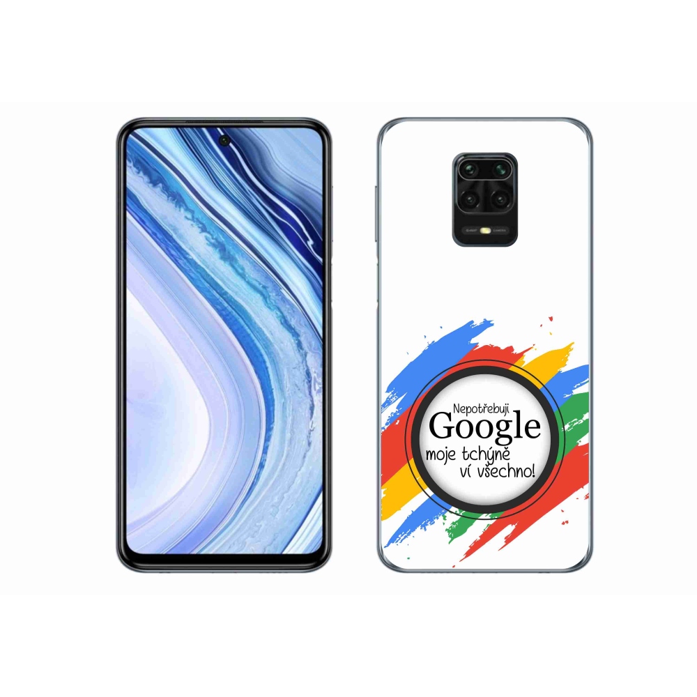 Gél borító mmCase a Xiaomi Redmi Note 9 Pro - anyós tudja, minden fehér háttérrel