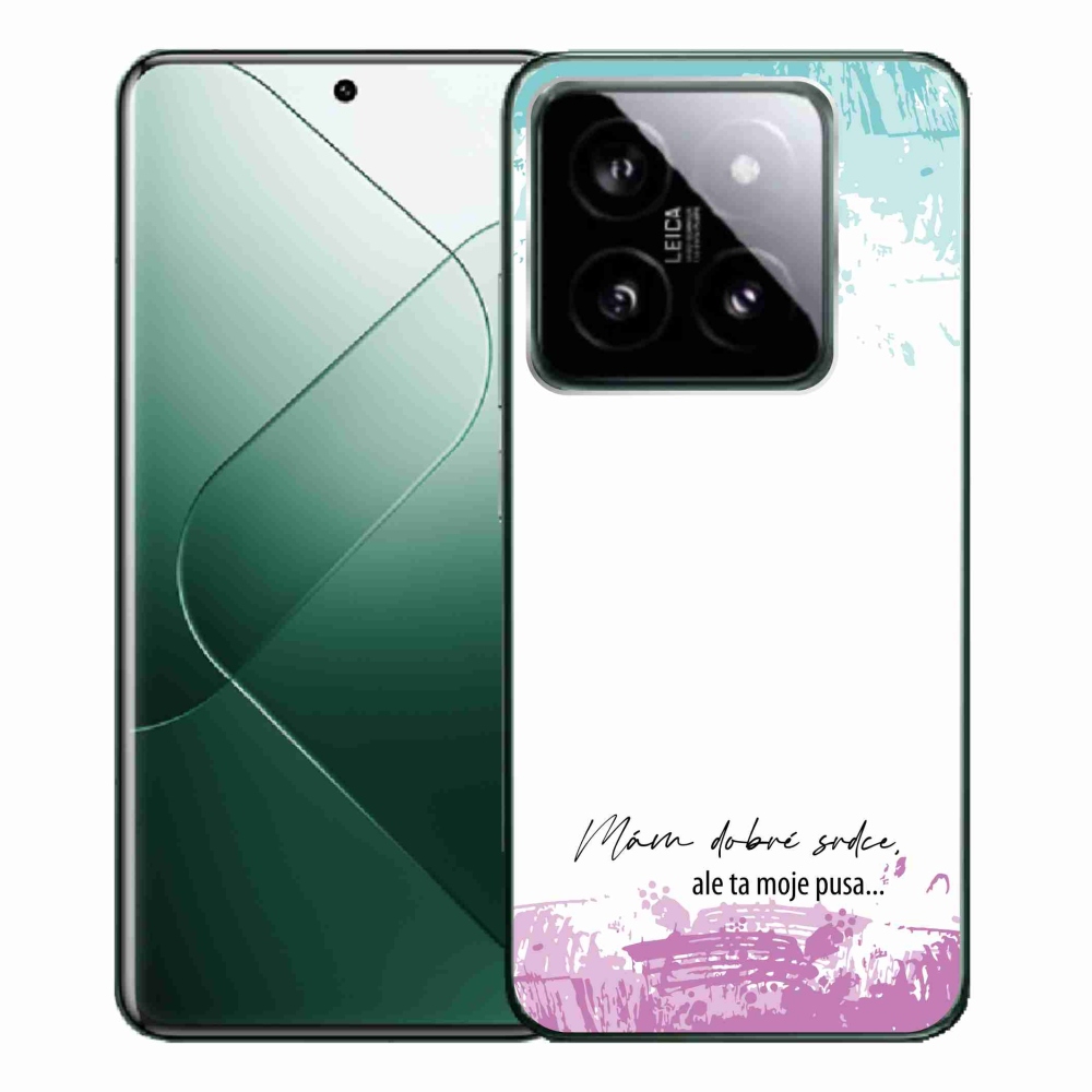 Gél borító mmCase a Xiaomi 14 Pro-hoz - vicces szöveg 3 fehér háttérrel