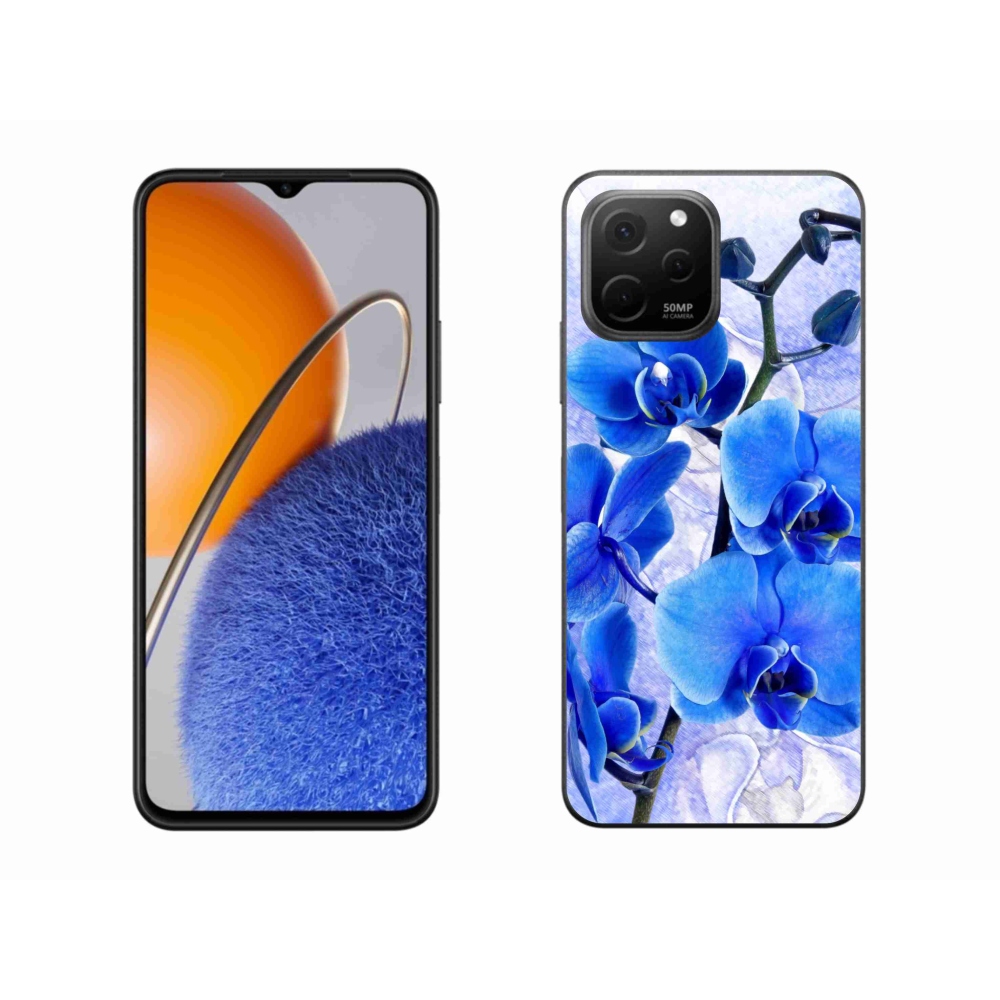 Gél borító mmCase a Huawei Nova Y61 készülékhez - kék virágok