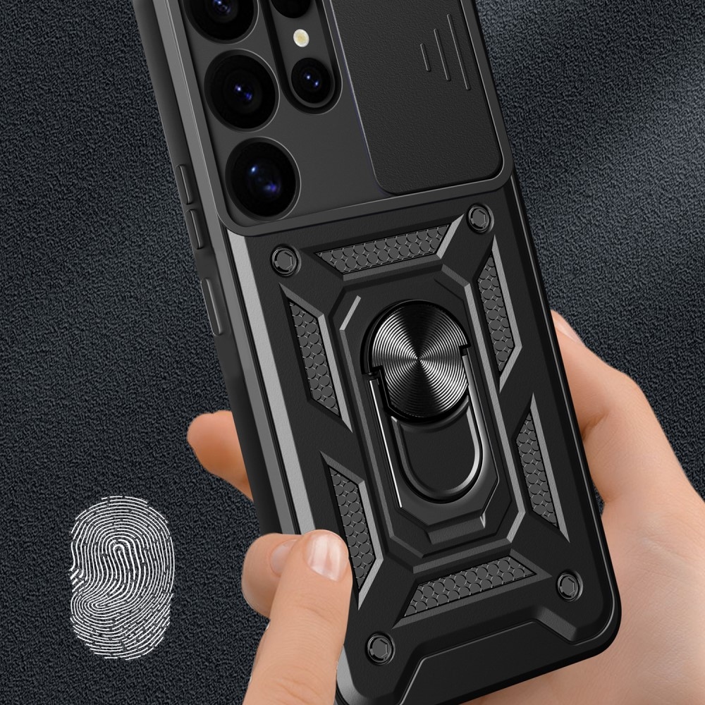 Csúszásálló borítás Samsung Galaxy S25 Ultra készülékhez - fekete