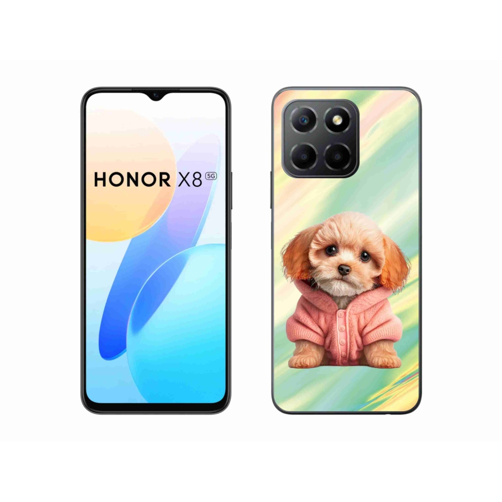 Zselés borítás mmCase a Honor X8 5G számára - pulóveres kiskutya