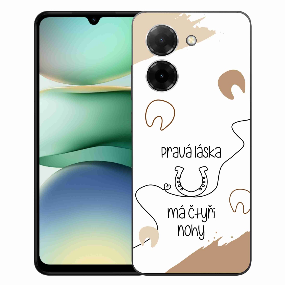 Gél borító mmCase a Xiaomi Redmi A5 (171.7x77.8x8.3mm) - ló motívum fehér háttérrel