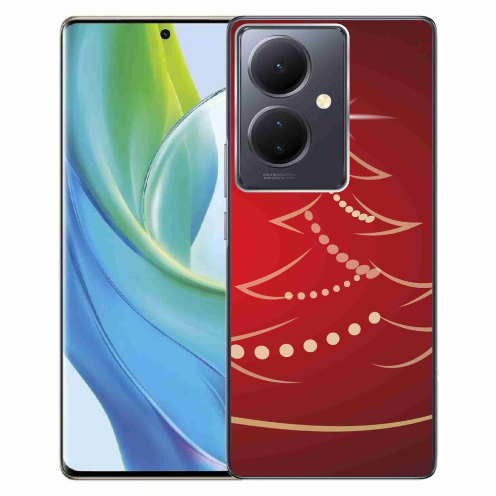 Gélburkolat mmCase a Vivo V29 Lite 5G számára - karácsonyfa karikatúra