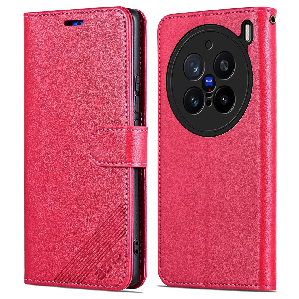 AZNS könyv tok a Vivo X200 Pro 5G-hez - piros színben