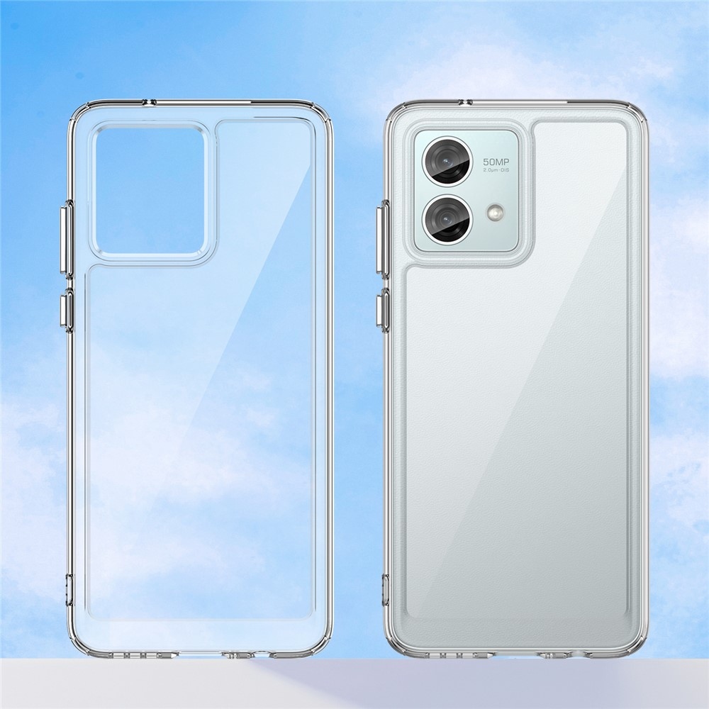 Zselés tok kemény hátlappal Motorola Moto G84 5G - átlátszó