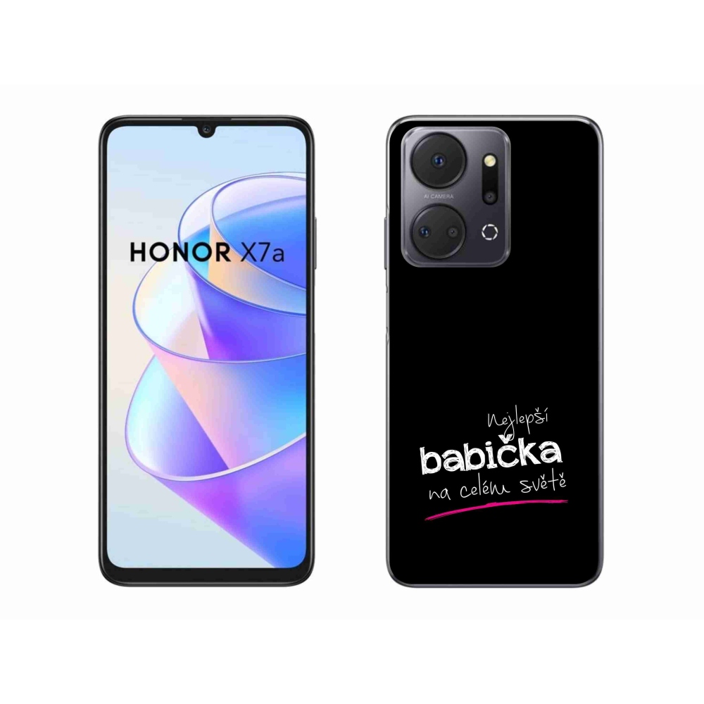 Gél borító mmCase a Honor X7a számára - Legjobb nagyi 4 fekete háttérrel