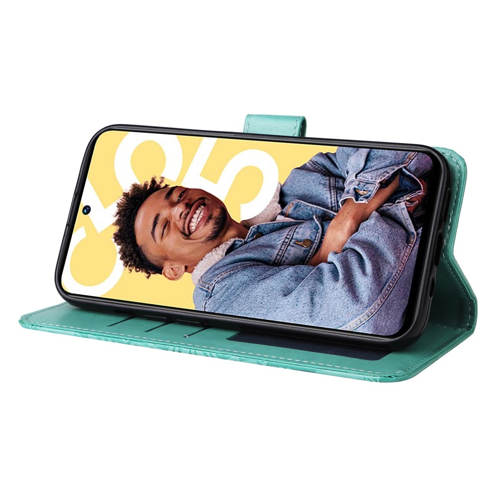 Napraforgó könyvtáska a Realme C55 készülékhez - teal színű