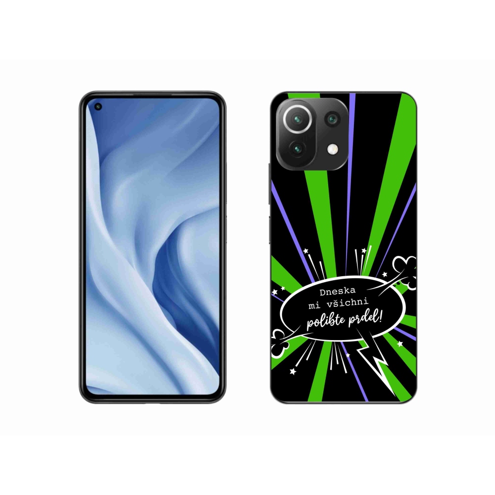 Gél borító mmCase a Xiaomi 11 Lite 5G NE számára - vicces szöveg 15 fekete háttérrel