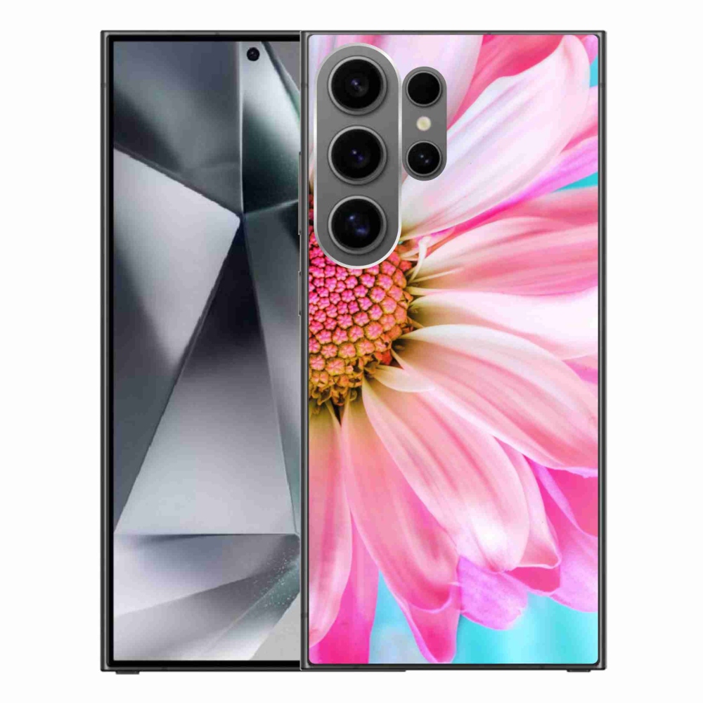 Gél védőhuzat mmCase Samsung Galaxy S24 Ultra készülékhez - rózsaszín virág