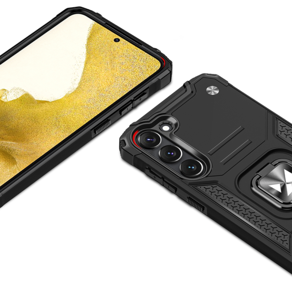 Wozinsky Ring tartós borító Samsung Galaxy S23 készülékhez - fekete