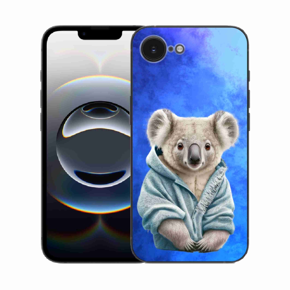 Zselés borítás mmCase iPhone 16e készülékhez - koala pulóverben