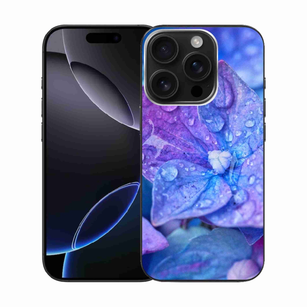 Zselés borítás mmCase iPhone 16 Pro készülékhez - lila virág