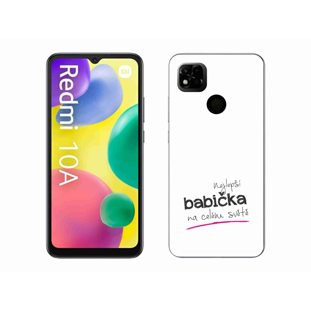 Gél borító mmCase a Xiaomi Redmi 10A - a legjobb nagymama 4 fehér háttérrel