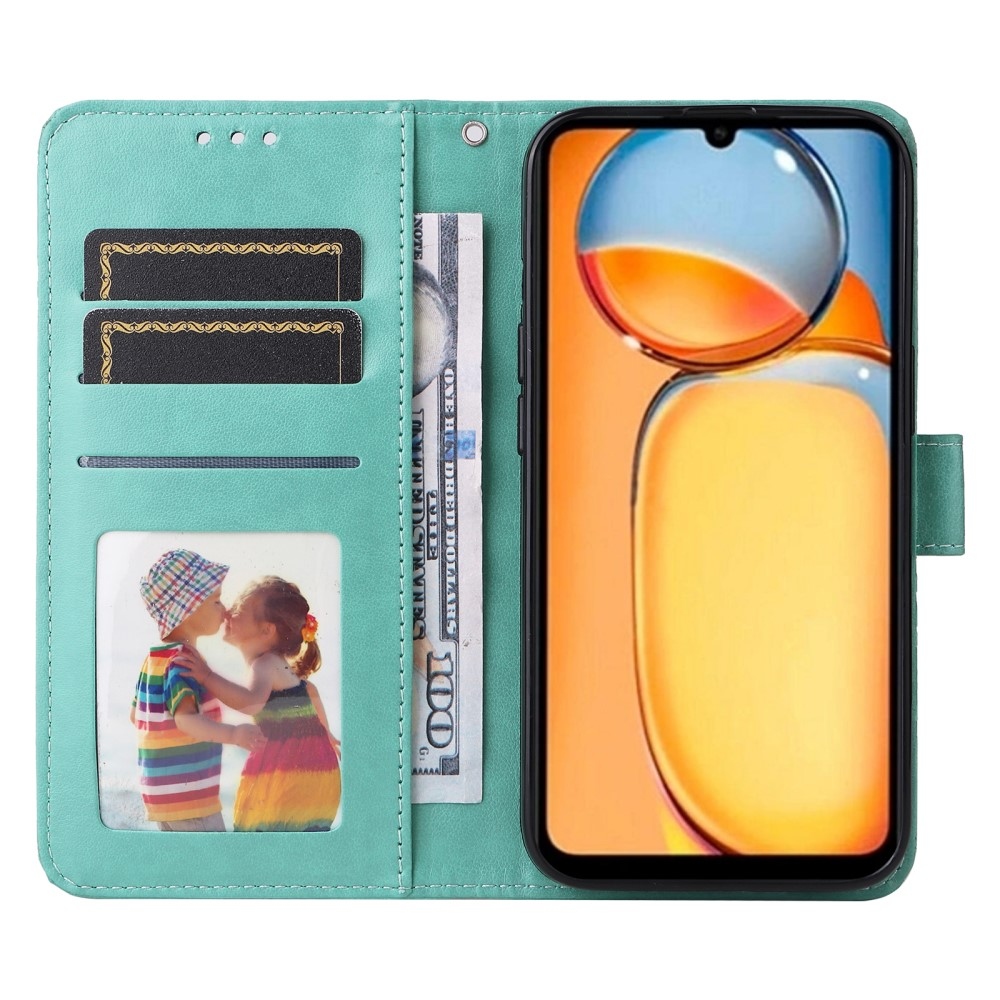 Napraforgó könyvtáska Xiaomi Poco C65/Redmi 13C - teáskék színben