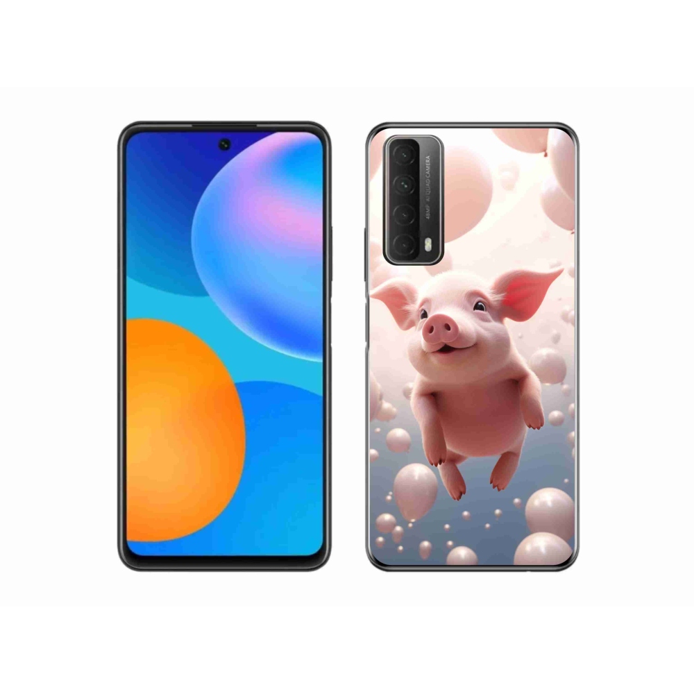 Gél borító mmCase a Huawei P Smart (2021) - malacka lufikkal