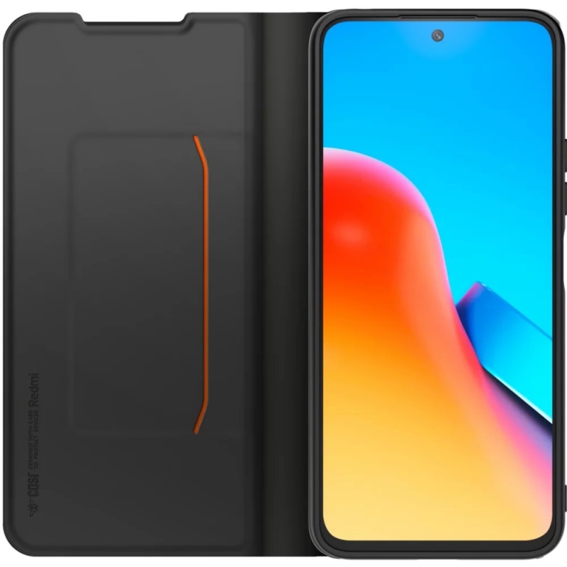 Készült Xiaomi Book Case tok tokkal Xiaomi Redmi 12 4G/5G Fekete