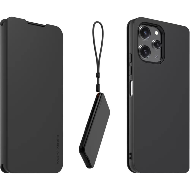 Készült Xiaomi Book Case tok tokkal Xiaomi Redmi 12 4G/5G Fekete