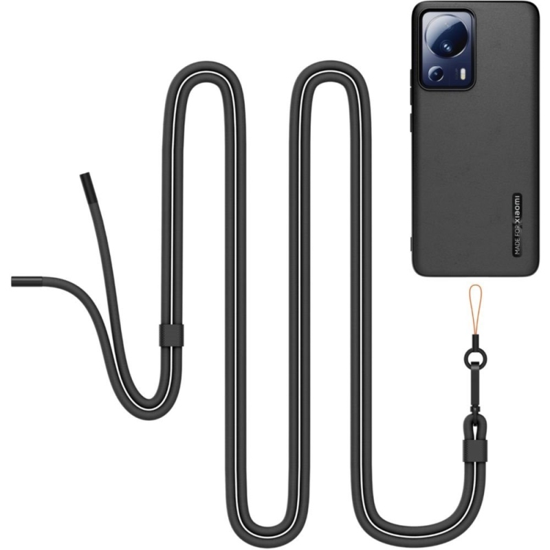 Xiaomi TPU borítás szíjjal Xiaomi 13 Lite fekete színhez