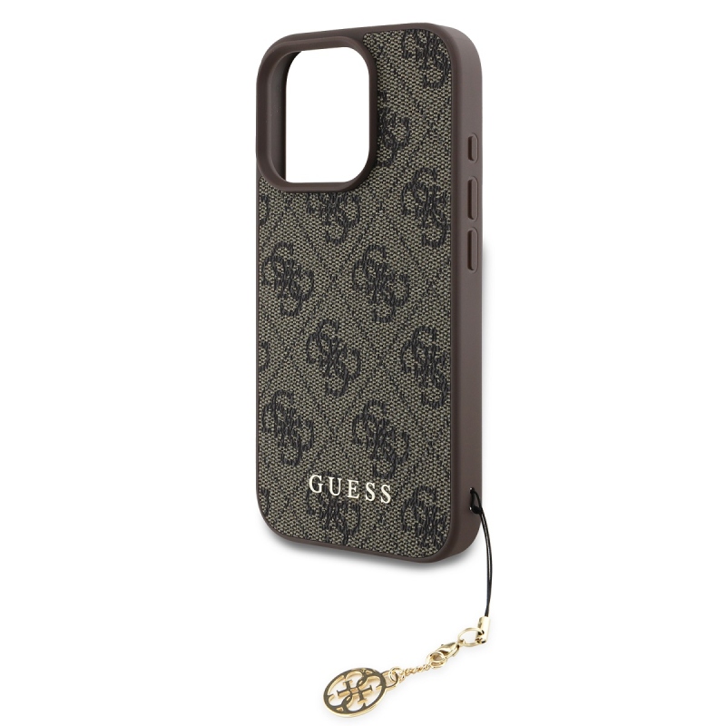 Guess 4G Charm hátlap iPhone 16 Pro iPhone 16 Pro tónusú barna hátlaphoz