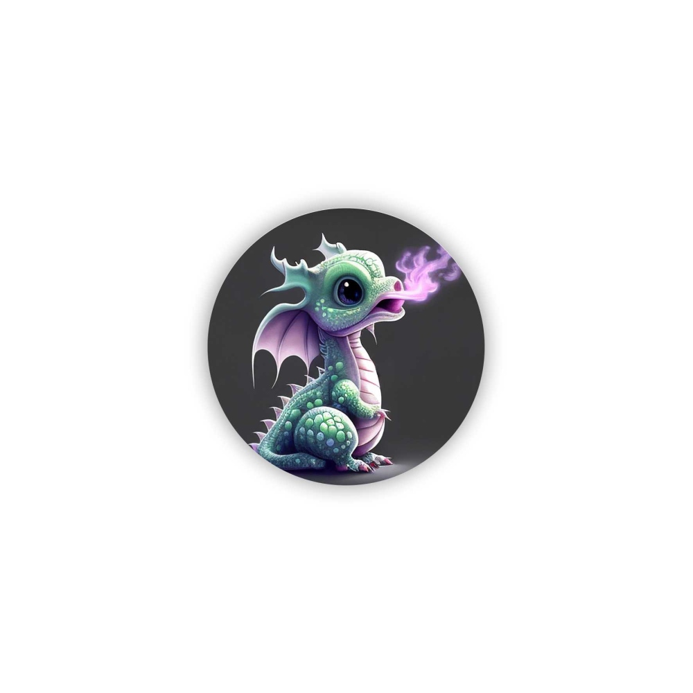 60x60mm kör mágnes - varázslatos sárkány