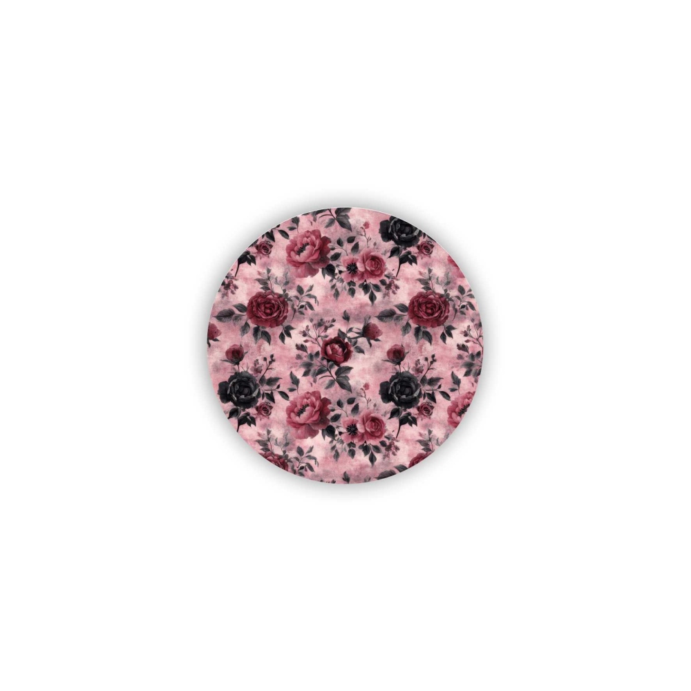 60x60mm-es kör alakú mágnes - rózsaszín elegancia