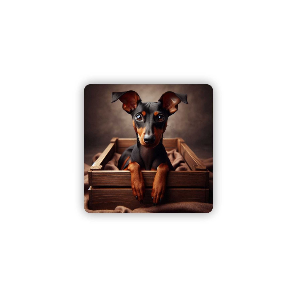 65x65mm négyzetes mágnes - kicsi, elegáns dobozban