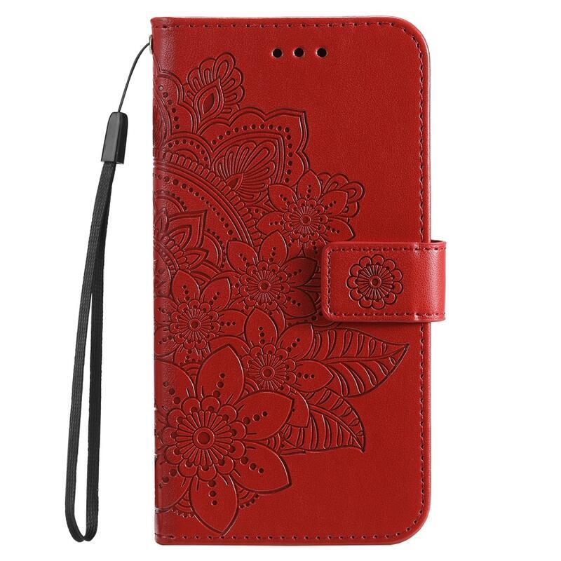 Mandala könyvtáska Honor Magic 5 Lite 5G készülékhez - piros