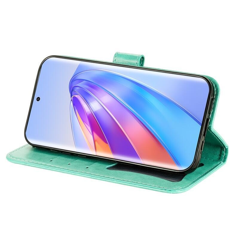 Mandala könyvtáska Honor Magic 5 Lite 5G készülékhez - zöld
