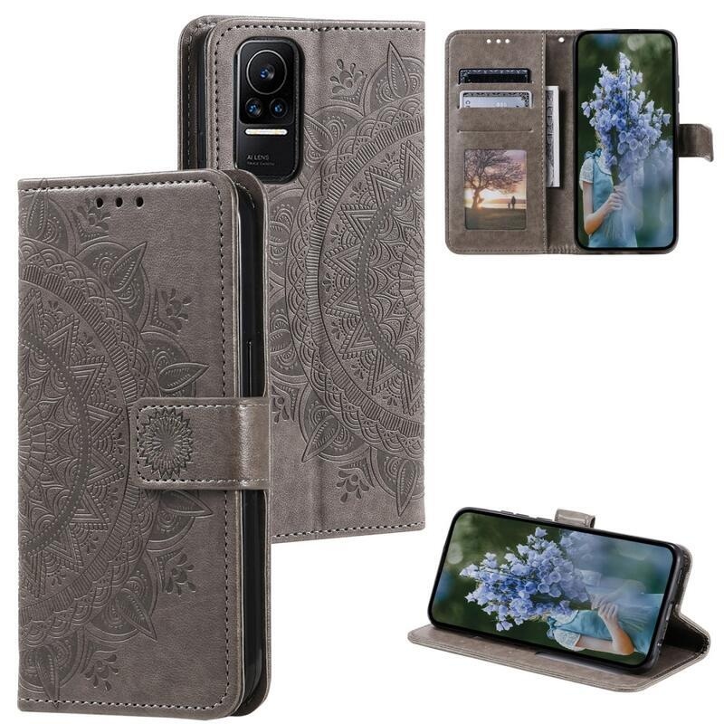 Mandala könyv tok Xiaomi 13 Lite-hoz - szürke