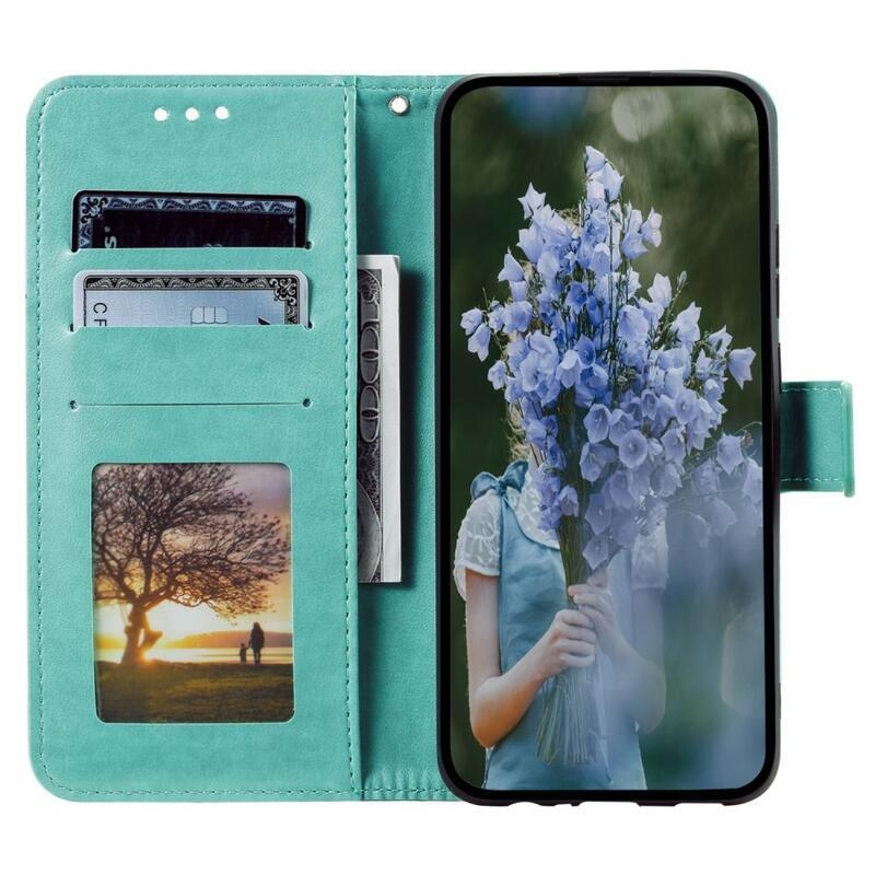 Mandala könyv tok a Xiaomi Poco F5-hez - teal színű