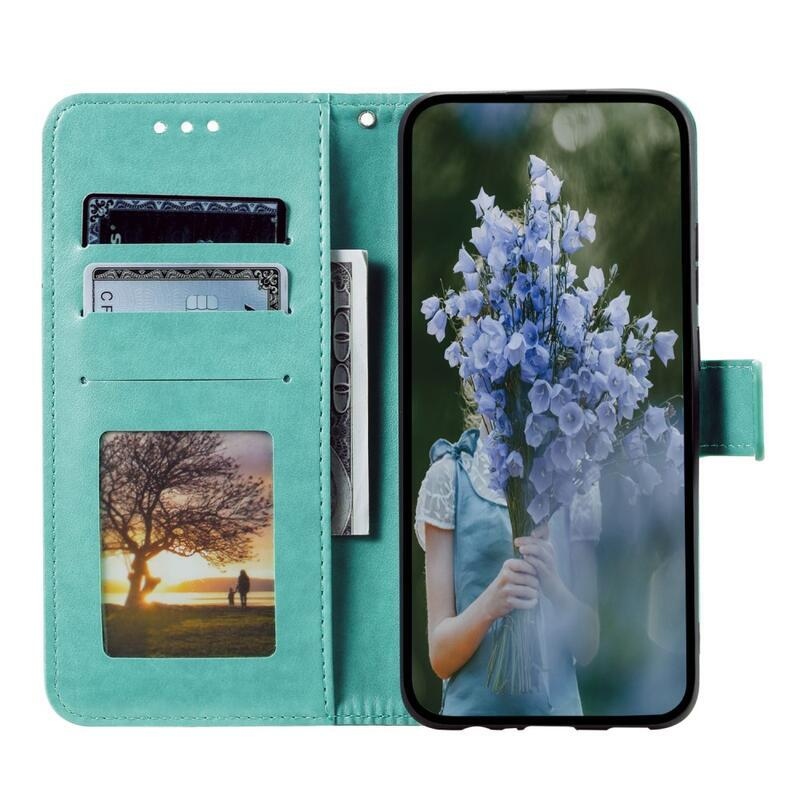 Mandala könyv tok a Xiaomi Poco F5 Pro számára - teal színű