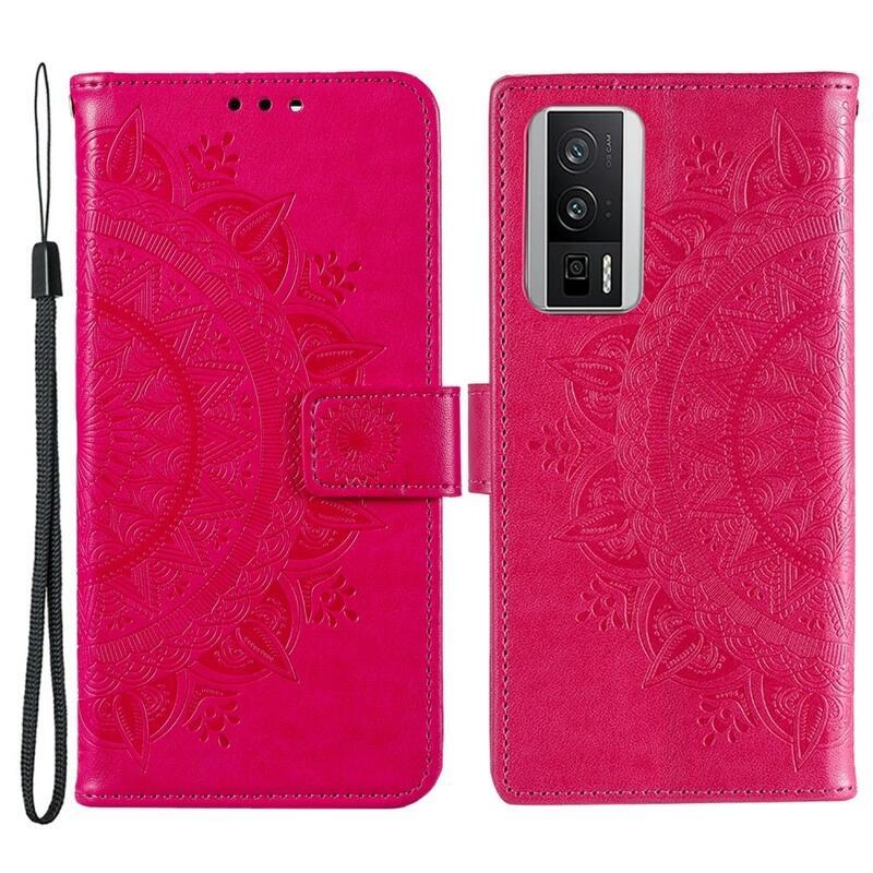 Mandala könyv tok a Xiaomi Poco F5 Pro számára - rózsaszínű