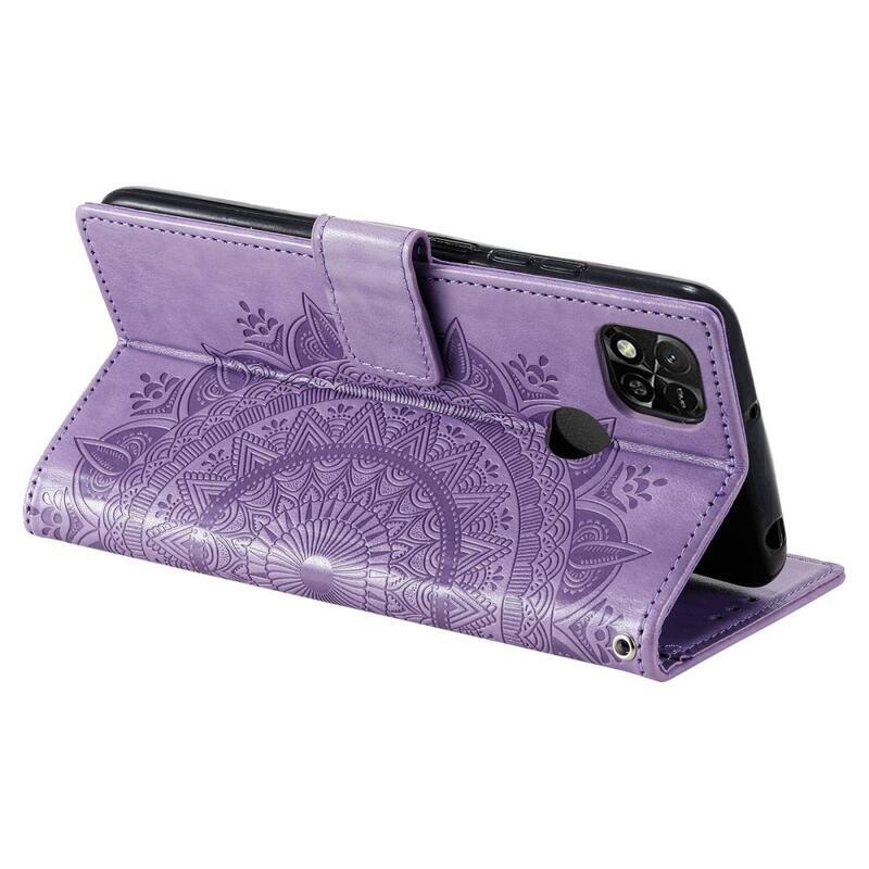 Mandala könyv tok a Xiaomi Redmi 10A-hoz - lila