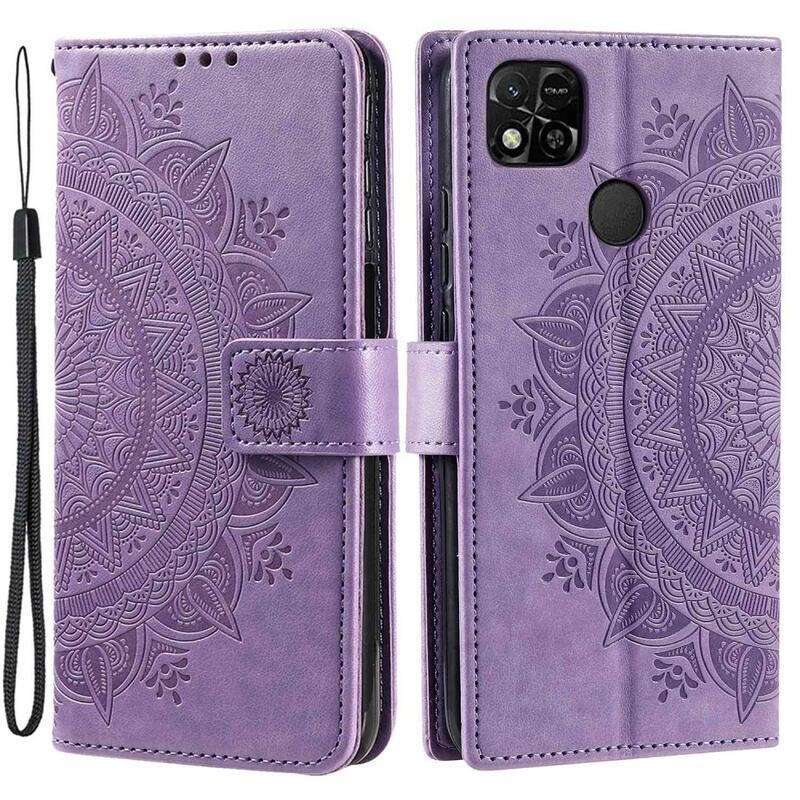 Mandala könyv tok a Xiaomi Redmi 10A-hoz - lila