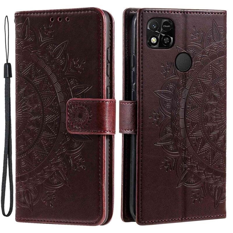 Mandala könyv tok a Xiaomi Redmi 10A-hoz - barna