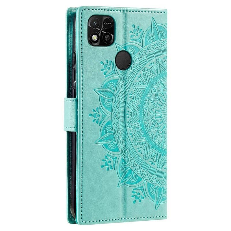 Mandala könyv tok a Xiaomi Redmi 10A-hoz - teáskék színű
