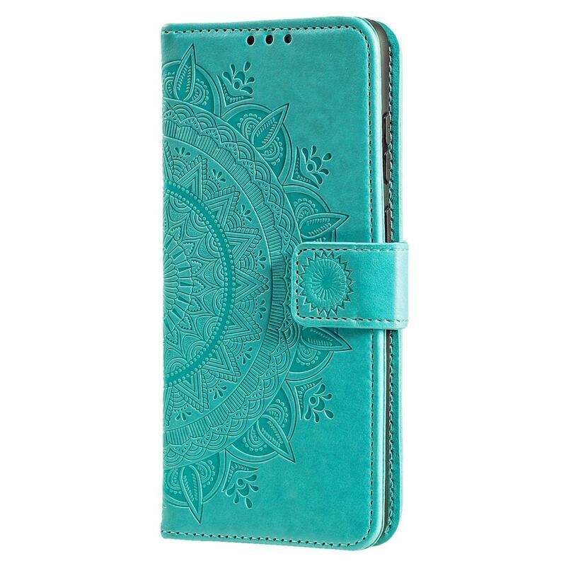 Mandala könyv tok a Xiaomi Redmi 10A-hoz - teáskék színű