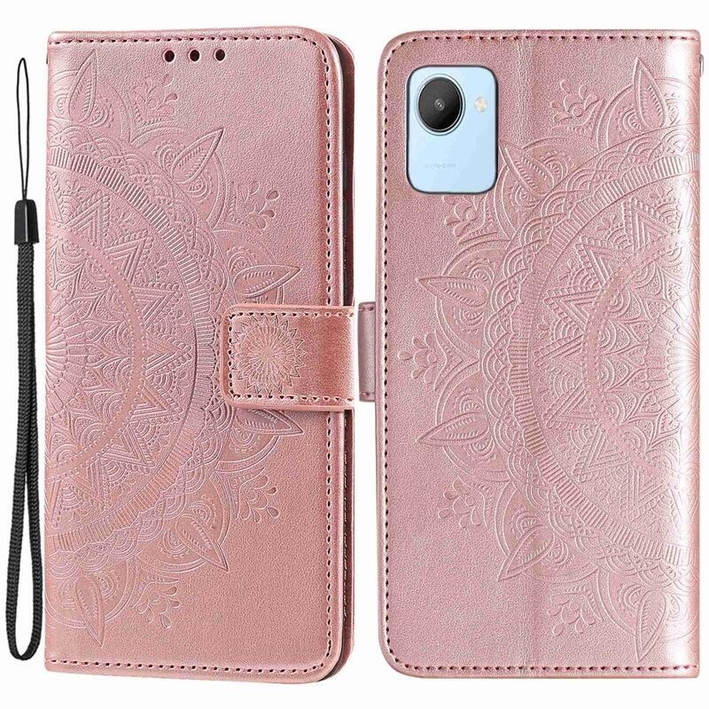 Mandala könyv tok Xiaomi Redmi 10A - rózsa arany