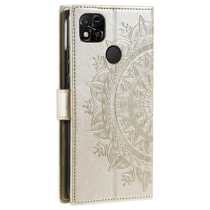 Mandala könyv tok a Xiaomi Redmi 10A-hoz - arany színű