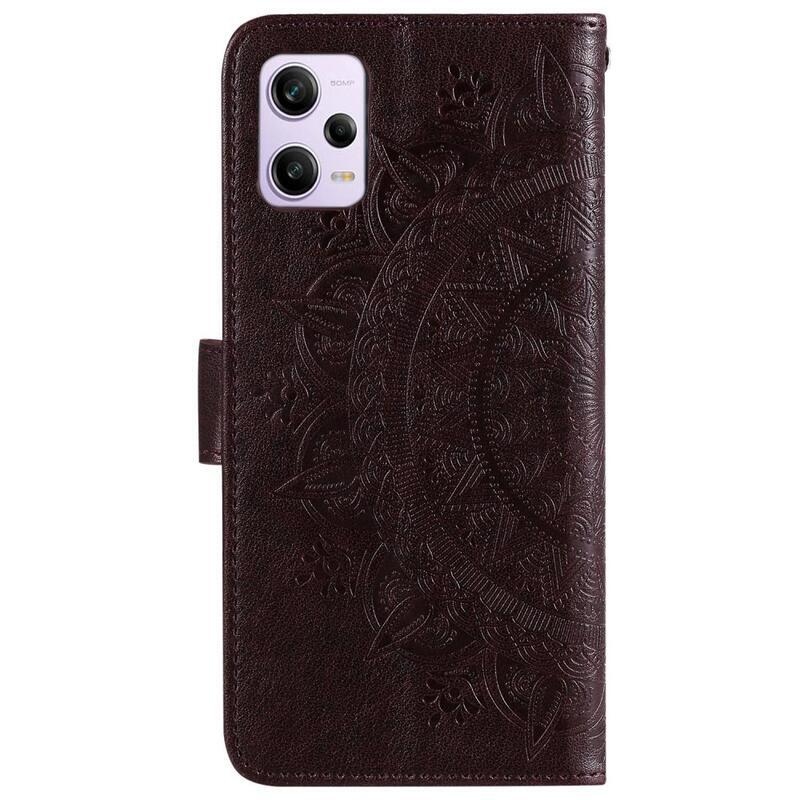 Mandala könyv tok Xiaomi Redmi Note 12 Pro+ 5G - barna színben