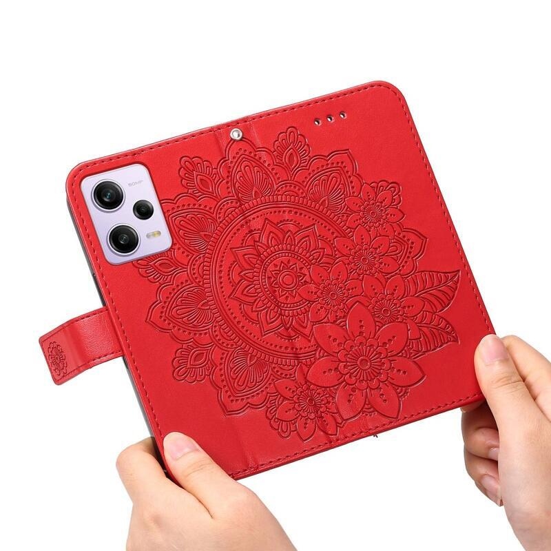 Mandala könyv tok Xiaomi Redmi Note 12 Pro 5G/Poco X5 Pro 5G - piros