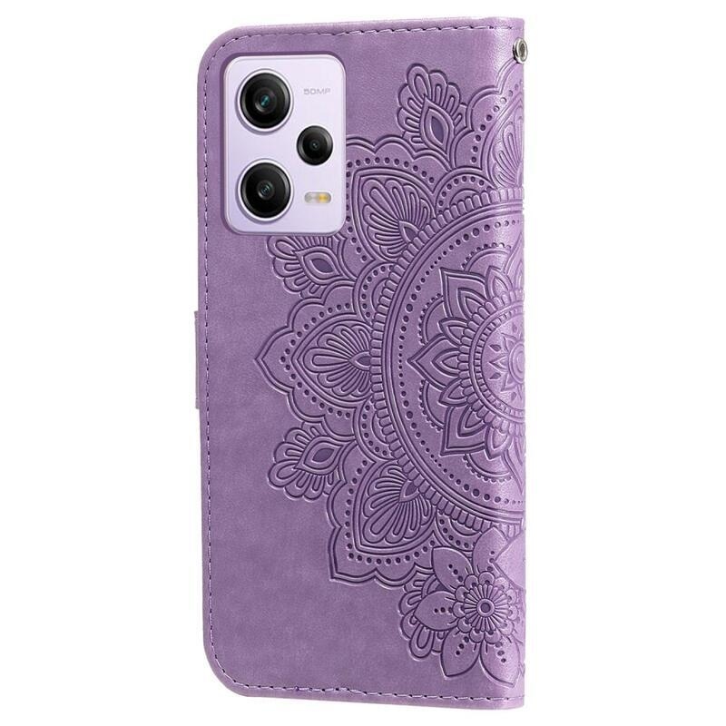 Mandala könyv tok Xiaomi Redmi Note 12 Pro 5G/Poco X5 Pro 5G - lila