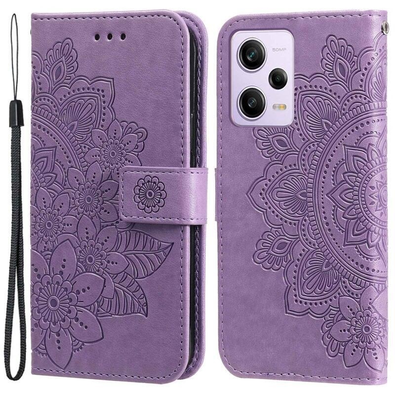 Mandala könyv tok Xiaomi Redmi Note 12 Pro 5G/Poco X5 Pro 5G - lila